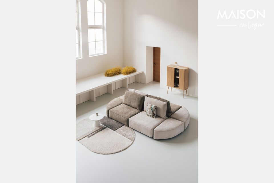 Entdecken Sie Flexibilität und Komfort mit unserem 1-sitzigen Sofaelement in grünem Stoff Hunter