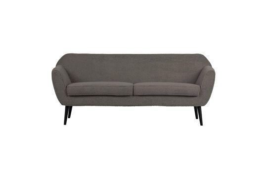 2-Sitzer-Sofa aus dunkelgrauem Stoff Rocco ohne jede Grenze