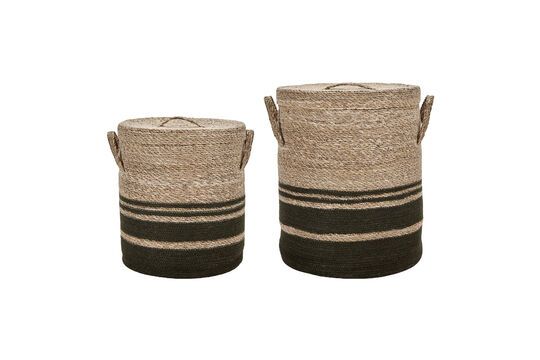 2er-Set Naturfaserkörbe hell Laundry