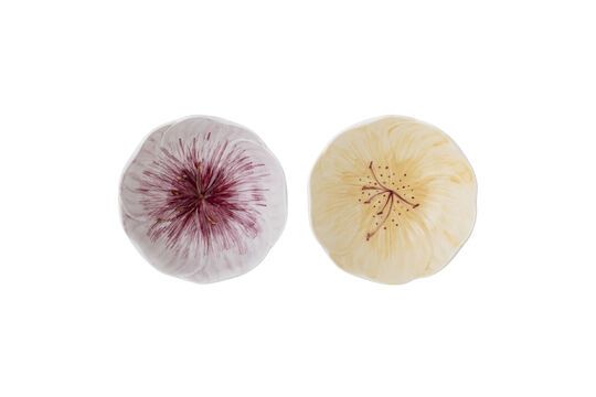 2er-Set Schalen aus violettem Steingut Mimosa