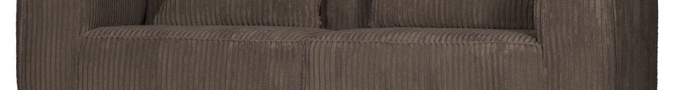 Materialbeschreibung 3-Sitzer-Sofa aus braunem Bean-Stoff