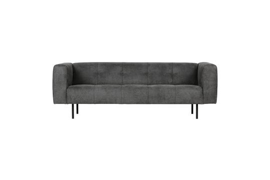 3-Sitzer-Sofa aus dunkelgrauem Stoff Skin