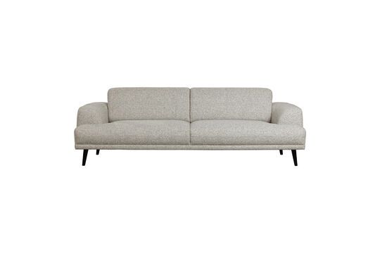 3-Sitzer-Sofa aus hellgrauem Stoff Brush