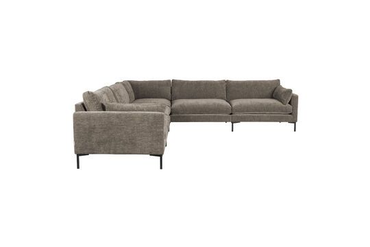 7-Sitzer-Ecksofa mit grau Stoffbezug Summer