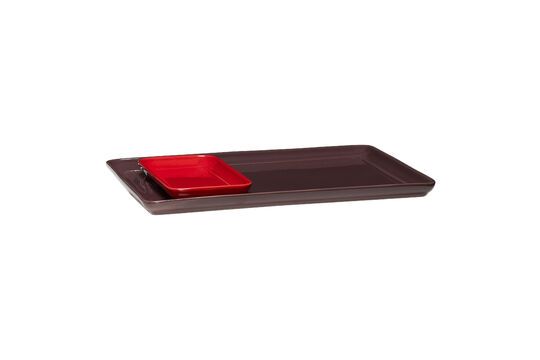 Amare 2er-Set Keramiktabletts burgundy