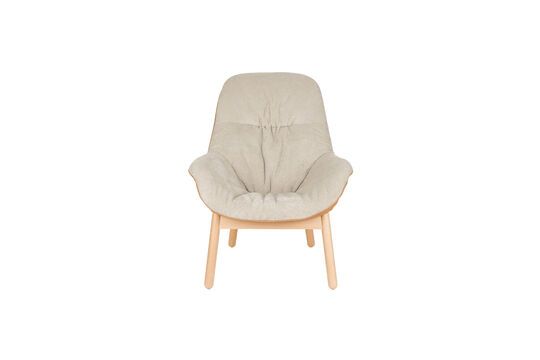 Beiger Sessel aus Buchenholz Duke