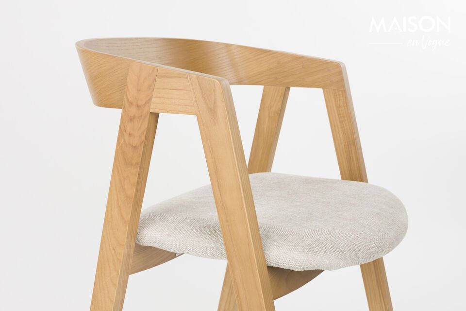 Beiger Stuhl aus Stoff Mads - 14
