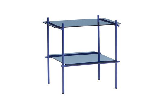 Beistelltisch aus blauem Glas Niche