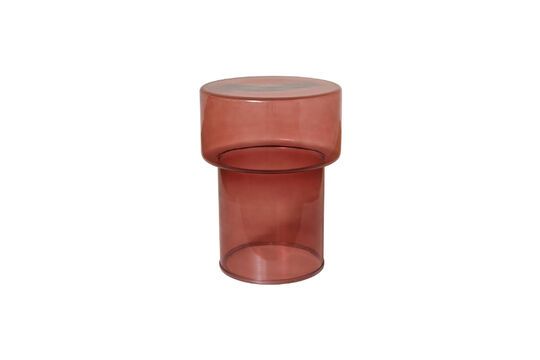 Beistelltisch aus rotem Glas Néo