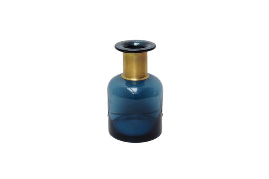 Blaue Flaschenvase Pharmacie mit goldenem Hals