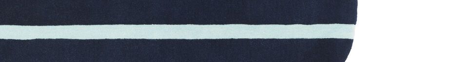 Materialbeschreibung Blauer Wollteppich 175x240 Oona