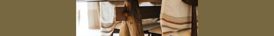 Materialbeschreibung Brauner Esstisch Oviston aus altem Holz 260cm