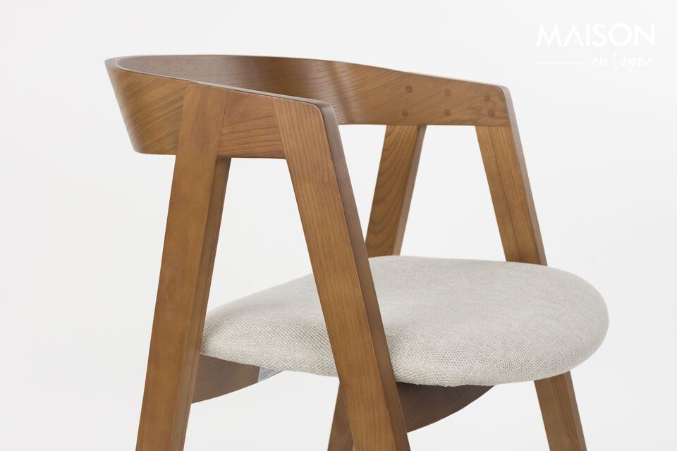 Brauner Stuhl aus Stoff Mads - 8