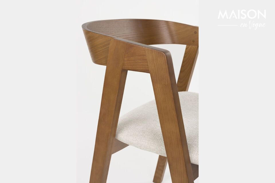Brauner Stuhl aus Stoff Mads - 9