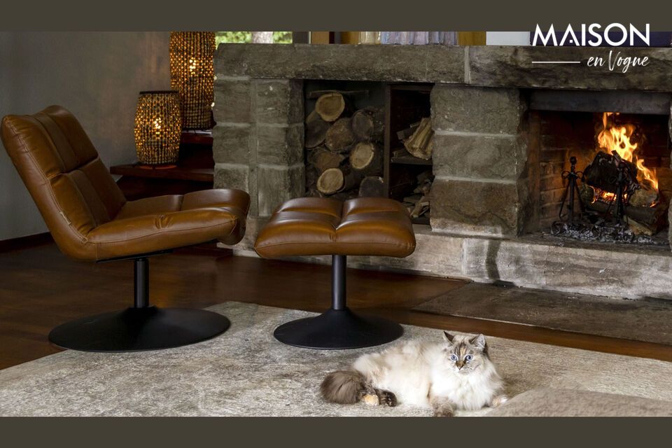 Brauner Vintage-Hocker Bar - 10