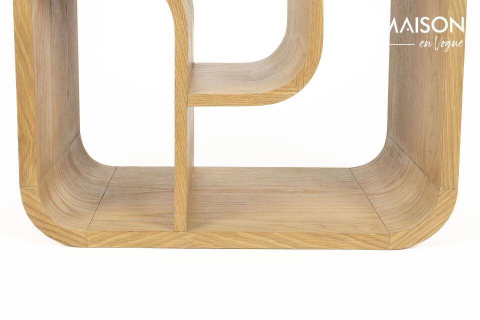 Braunes Bücherregal aus massiver Eiche Seven - 6