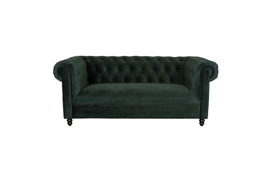 Chester-Sofa aus dunkelgrünem Samt ohne jede Grenze