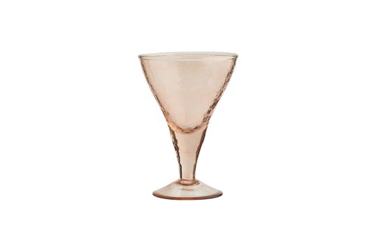 Cocktailglas aus orangefarbenem gehämmertem Glas Marto