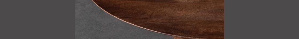 Materialbeschreibung Couchtisch aus dunklem Holz Everdel