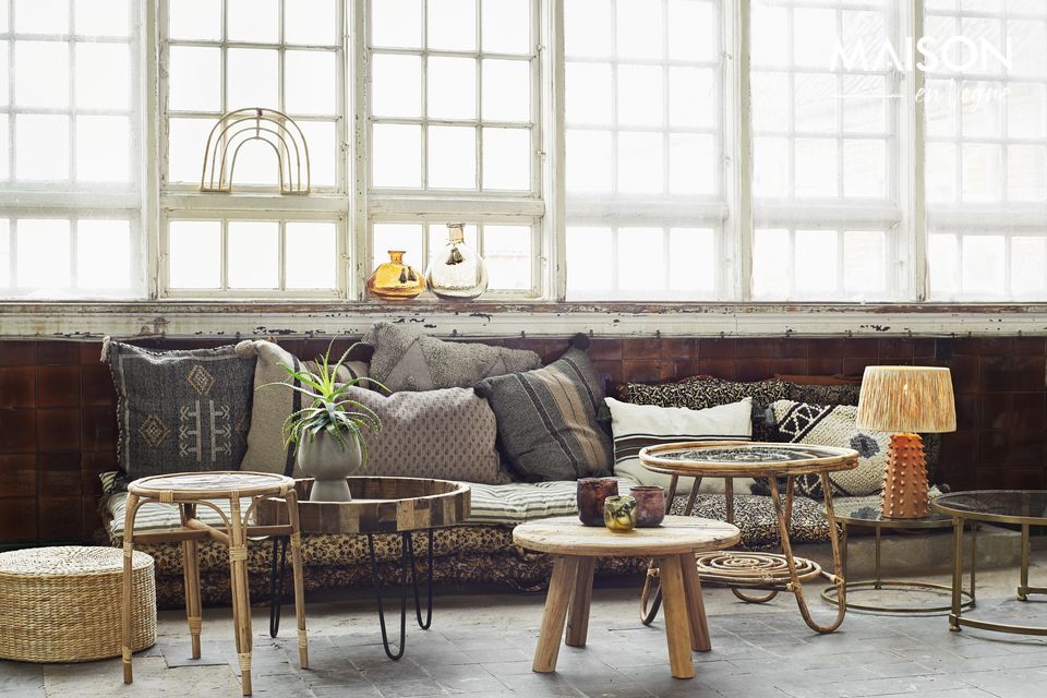 Couchtisch im Bohemian-Chic-Stil