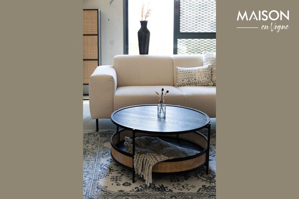 Entdecken Sie unseren schwarzen Rattan-Couchtisch Makoto