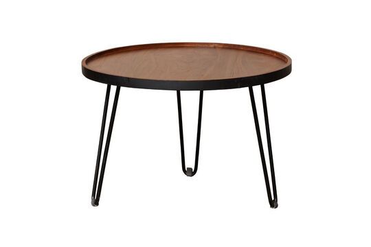 Couchtisch aus Teakholz braun Schwarz