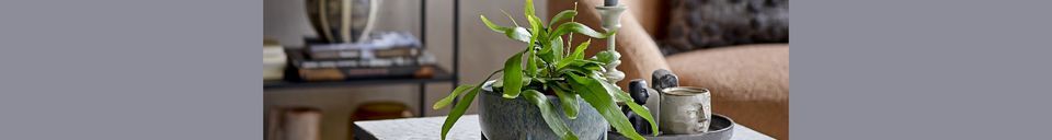 Materialbeschreibung Couchtisch aus weißem Stein Niah