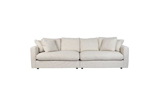 Cremefarbenes 3-Sitzer-Sofa aus Stoff Sense