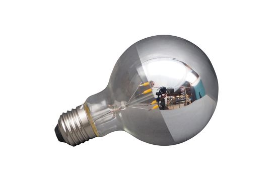E27 LED Glühbirne silber