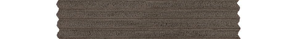 Materialbeschreibung Ecksofa links gerippt braun Bean