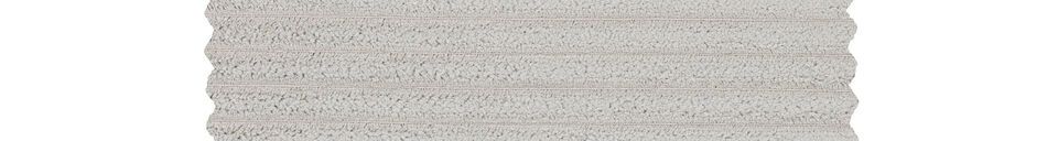 Materialbeschreibung Ecksofa links gerippt hellgrau Bean