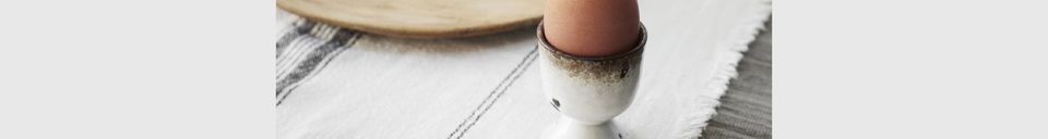 Materialbeschreibung Eierbecher aus weißer Keramik Born