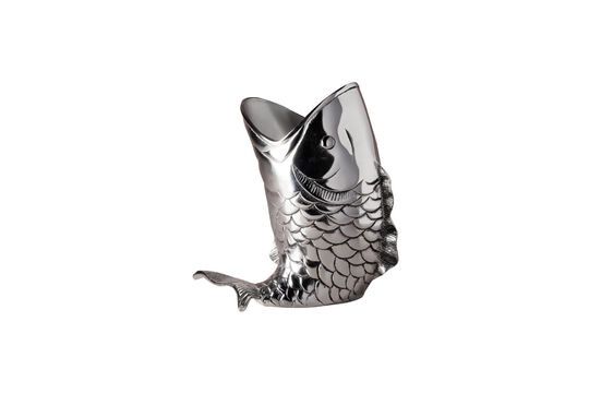 Eiseimer Fisch aus Aluminium Silber