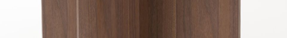 Materialbeschreibung Esstisch aus braunem Holz Laurent