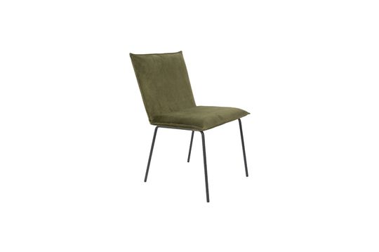 Floke Stuhl aus olivgrünem Samt