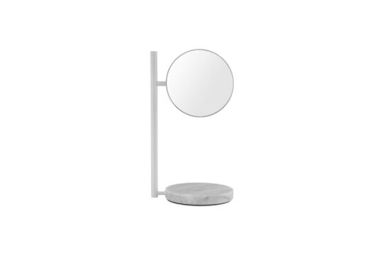 Freistehender Spiegel aus weißem Marmor Pose