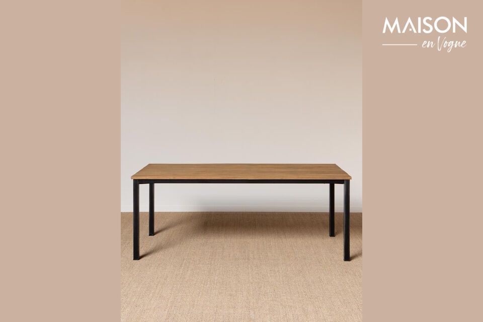 Gartentisch aus Teakholz beige Zeitgenössisch Chehoma