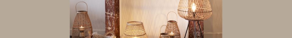 Materialbeschreibung Geflochtene Bambus-Lampe Tao