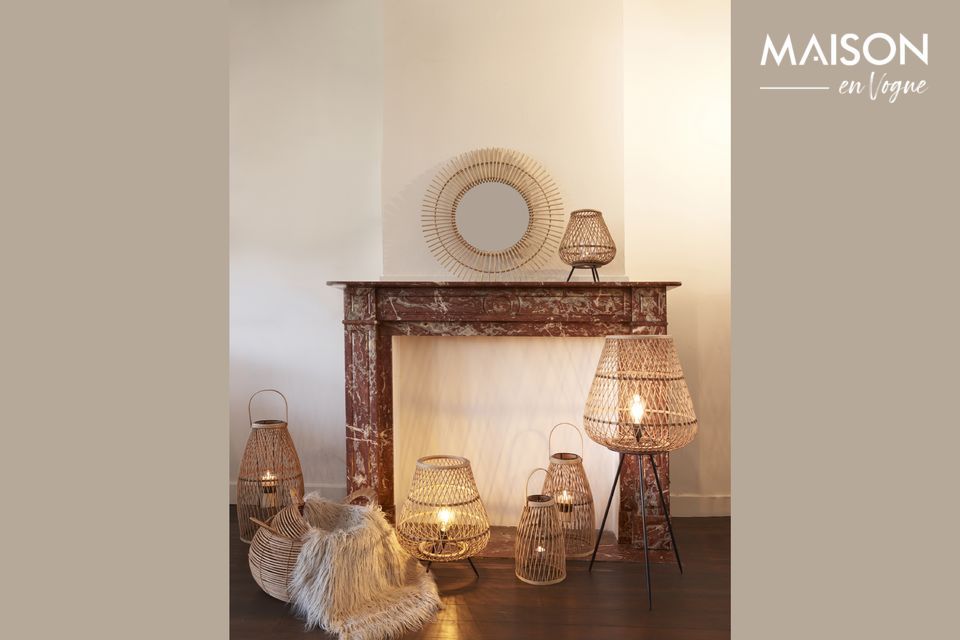 Bringen Sie mit dieser Bambuslampe einen Hauch von kolonialer Inspiration