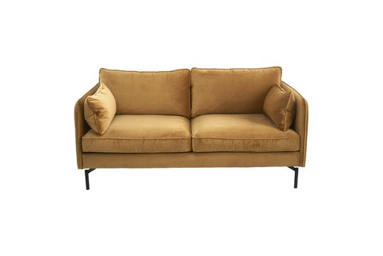 Gelbes 2-Sitzer-Sofa aus Samt PPNO