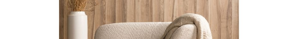 Materialbeschreibung Gerades Sofa aus cremefarbenem Stoff Stone