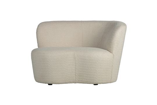 Gerades Sofa aus cremefarbenem Stoff Stone