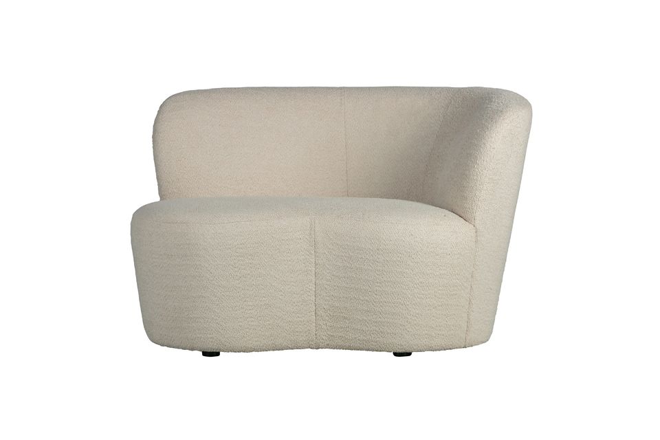 Gerades Sofa aus cremefarbenem Stoff Stone Woood