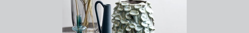 Materialbeschreibung Graue Vase aus Glas Irfa