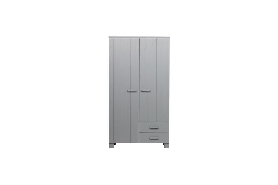Grauer Holzschrank mit Dennis-Schubladen Woood