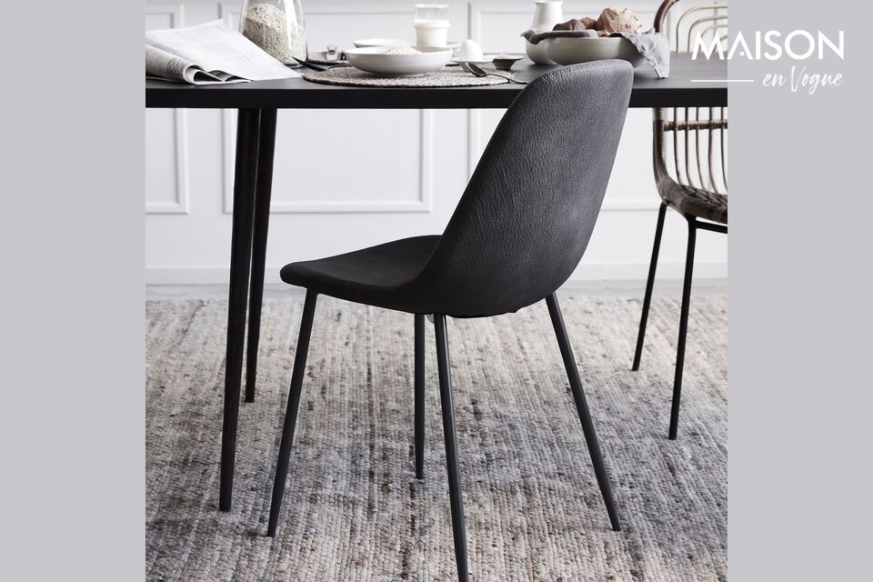 Wunderschöner grauer Polyester-Stuhl