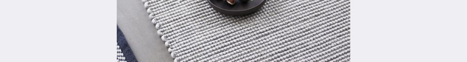 Materialbeschreibung Grauer Teppich aus Wolle und Baumwolle Poppy