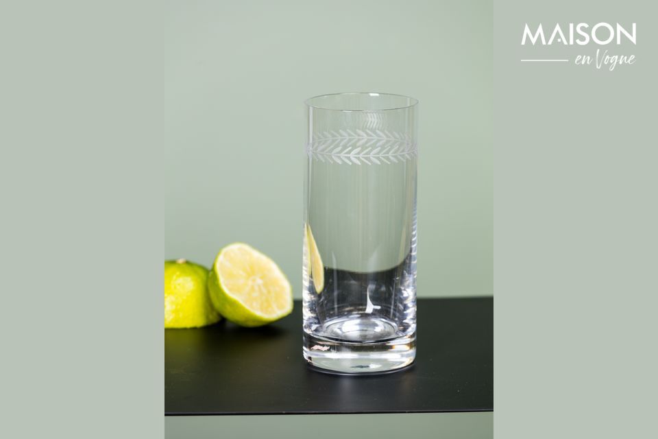 Graviertes Laurier Long Drink Glas Chehoma
