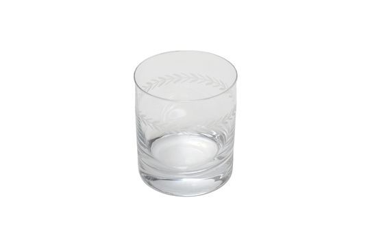 Graviertes Laurier-Whisky-Glas