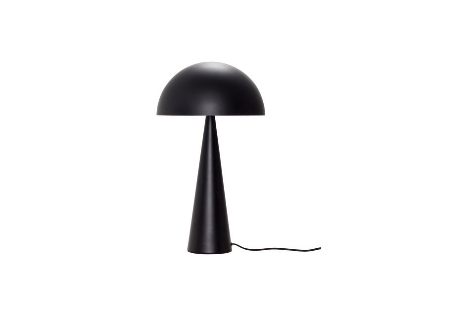 Große Tischlampe aus schwarzem Eisen Mush Hübsch